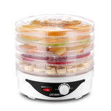 Devanti 5 Trays Food Dehydrator Fruit Dehydrators Pet Beef Jerky Dryer White FD-B-1142-5T-WH