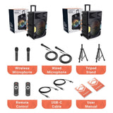 Majority PS500 - Bundled PA System 150w Bluetooth Karaoke-DJ-Party-PA System - Black V398-MY-1000002981-2P