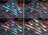 Silverware Set, 4 Piece Stainless Steel Flatware Set,Kitchen Utensil Set Service for 4, Tableware V1370-AZ4-06248