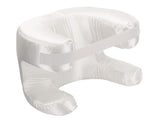 Face Pillow Silk Fabric Memory Foam Soft Cushioning Ergonomic Beauty Pillow for Back Sleep White V1294-YM0901-3117240292712