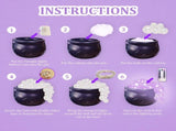 Halloween Decorations Indoor - DIY Bubbling Cauldron Set - Black Plastic Bowl Party Decoration V1192-AZ-W-3190
