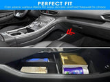 Lower Center Console Organizer Tray, Non Slip Waterproof TPE Car Storage Box Insert, Black V1188-MS-721-261