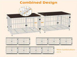 P&P White Walnut XL Dog Crate with Furniture Style Top, 3 Doors and Easy Clean Tray Included V767-P-XL171-XL-WT-A-G1