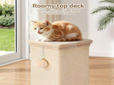 i.Pet Cat Tree 89cm Scratching Post Tower Scratcher Wood Condo Bed House Trees Beige PET-CAT-PO-L-BE