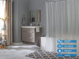 Waterproof Shower Curtain Liner, 4Xs Splash Guard Suction Cup Leak Protection, 12 Rust Resistant V1366-AZ2-W-04154