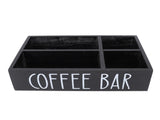 Coffee Station Organizer with Divider Wooden Coffee Bar Accessories Storage Box Tea Bags Coffee Pods V1294-YM0901-3117240340812