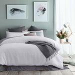 Accessorize White Waffle Polyester Quilt Cover Set Single V442-HIN-QUILTCS-POLYWAFFLE-WHITE-SB