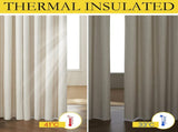 Linens 84 Inch Long 100% Blackout 2 Panels Natural Thick Farmhouse Living Room Soundproof V1258-DP02-C-1267
