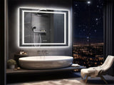 80x80cm Large Square Wall Mount Smart Led Bathroom Mirror Anti Fog Backlit Vanity Mirror V767-XMR-Z28-378-AU