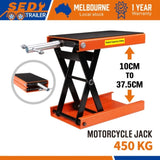 205KG Motorcycle Motorbike Lift Jack Motorcycle Stand Hoist Repair Work Bench V465-82028