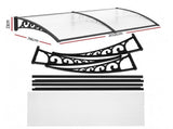 Instahut Window Door Awning 0.8mx2m Transparent AWN-08X2-CLR