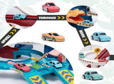 Race Track Toys for Kids Car Adventure Toy Dinosaur Climbing Hills Railcar with 4 Cars Colorful V1192-AZ-W-10126