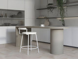 Interior Ave - Calipo White Leather Kitchen Bar Stool - Set of 2 V355-IA-BS3-CW