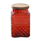 4.92x4.53x7.87in Sealed Jar, Relief Glass Storage Canister, Kitchen Container for Dry Goods V1369-AZ3-W-10390