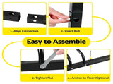 Weisshorn 5 Bike Floor Stand Rack Fits 20"-29" MTB Tires for Garage Storage BIKE-5-U-BK