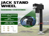 Electric A Frame Trailer Jack LED Light Power Tongue Jack Weight Capacity 3500 lbs 9Inch to 32Inch V985-JACKSTANDWHEEL
