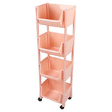 Compact Rolling Storage Organizer Large Capacity Mobile Utility Cart Movable Storage Book Shelf with V1294-YM0901-3116230010913