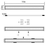 Dimmable Led Under Cabinet Lighting Bar Linkable Kits with Rocker Switch Under Counter V1171-CC-BQHBFC006-AU