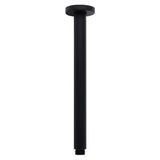 Matt Black Round 16" Extra Large Rain Shower Head 300mm Ceiling Dropper Arm Set V1233-A511300BKSR116B