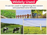 Heavy Duty Fence Wire Tensioner with Ergonomic Long Handle for Farm Ranch Orchard Agricultural Fence V1341-ZY-CC62X9ER-BLACK