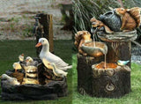 Squirrel/Duck Solar Powered Water Feature Outdoor/Indoor Sculpture, Waterscape Fountain Statue V1370-AZ4-05848