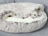 Darzheoy Calming Dog Beds & Cat Cave Bed with Hooded Cover, Removable Washable Round Beds for Small V1189-WXFWAL-20260326-03170