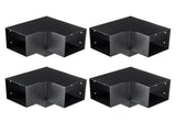 Pergola Bracket Kit 152x152mm, 4pcs 3-Way Heavy Duty Corner Bracket Woodworks DIY Post Base Kit, V952-LPJJST4PCS6XOAPMSV0