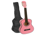 Karrera 34in Acoustic Childrens Wooden Guitar - Pink NC-34-PK