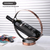 Wine Holder Wine Rack Metal Wine Bottle Storage Shelf -Countertop Crafts Home Decorations V1192-AZ-W-14783