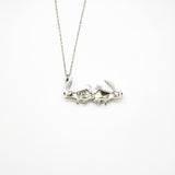 Gift Box - Rabbit White Gold Aroma Necklace Purify Oil Blend V760-GBAJ - 34