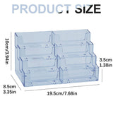 Business Card Holder, Acrylic Business Card Stand Desk with 4 Tier, Plastic Cards Display Holder V1370-AZ4-12242
