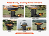 Camping Rocket Stove, Wood Burning Portable Rocket Stove with Carrying Bag for Backpacking, Carbon V952-HJXLYLTGBKZDOXBBO001V0