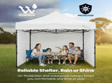 RED TRACK 3x3m Premium Pop Up Gazebo Marquee, Patented Steel Cable Canopy Support System, Wheeled V219-OTDGZWRT33WB