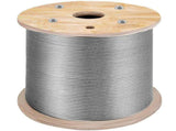 Stainless Steel Cable Railing 3/16" x 1000ft, Wire Rope 316 Marine Grade, Braided Aircraft Cable V952-GSS1X19-4.8MM305MV0