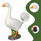 Large Goose Statue, Realistic Hand-Painted Goose Sculpture, All-Weather Resin Outdoor Decor for V1366-AZ2-W-14184