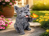 Solar Dog Garden Statue, Solar Operated Light Up Butterfly, Garden Decor and Thoughtful Presen, for V1366-AZ2-W-15531
