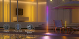 Black Silver 1.6m Floor Light Smart Voice-Controlled Light USB Powered Light Ambient Light V1347-124-SIL-82961