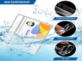100Pcs Lanyards for Id Badges and 100 Pcs Clear Plastic Horizontal Name Badge ID Card Holders, Flat V1258-DP02-WO-530