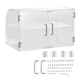 Pastry Display Case, 2-Tier Commercial Countertop Bakery Display Case, Acrylic Display Box with Rear V952-YKLMBZSJYKL2HBKHNV0