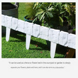30-pack Grey Interlocking Faux Stone Garden Edging Fence - Flexible PVC Flower Bed Border Panel for V888-ELOSUNG56434