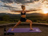 Mandala Yoga Mat Premium Bundle, Includes Yoga Mat 188cm H x 61cm W, Yoga Strap & Steel Hydration V398-MA-494PRP