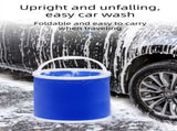Blue Microfiber Car Cleaning Towel and 20L Foldable Self Standing Water Bucket V888-ELOSUNG52052