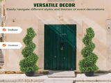 Artificial Topiaries Boxwood Trees, 7.6cm Tall Faux Topiary Plant Outdoor, All-year Green V952-HYMRGXJS36YCLY992V0