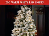 Christabelle 4.5ft - Snowy Slimline Christmas Tree with LED Lights 112_HZSS45