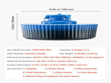 Ceramic Cat Water Fountain, 2.1 L Cupcake Pet Fountain, 360x Drinking Area and Multi-Layer V767-VVR-CWYSJLSTC21LWQMB6001V3