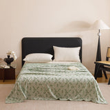 Green Bamboo Fibre Summer Blanket - Vine Pattern Cooling Throw Blanket 150x200cm Lightweight V888-ELOSUNG54969-5