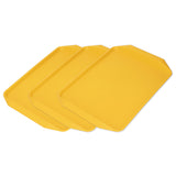 3PCS Colorful Food Tray Rectangle Thickened Binaural Plastic Tray Heat Resistance Stackable V1294-YM0523-3118220042015
