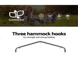 Gardeon Outdoor Hammock Chair with Stand Swing Hanging Hammock Garden Cream HM-CHAIR-ARM-CREAM-U