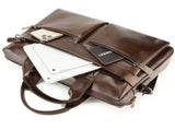Black Men's Genuine Leather Briefcase - Classic Business Messenger Bag V888-ELOSUNG12651