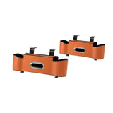 OrangeMultifunctional Car Seat Back Organizer - Nappa Leather Tissue Box Holder with Cup V888-ELOSUNG56214-1